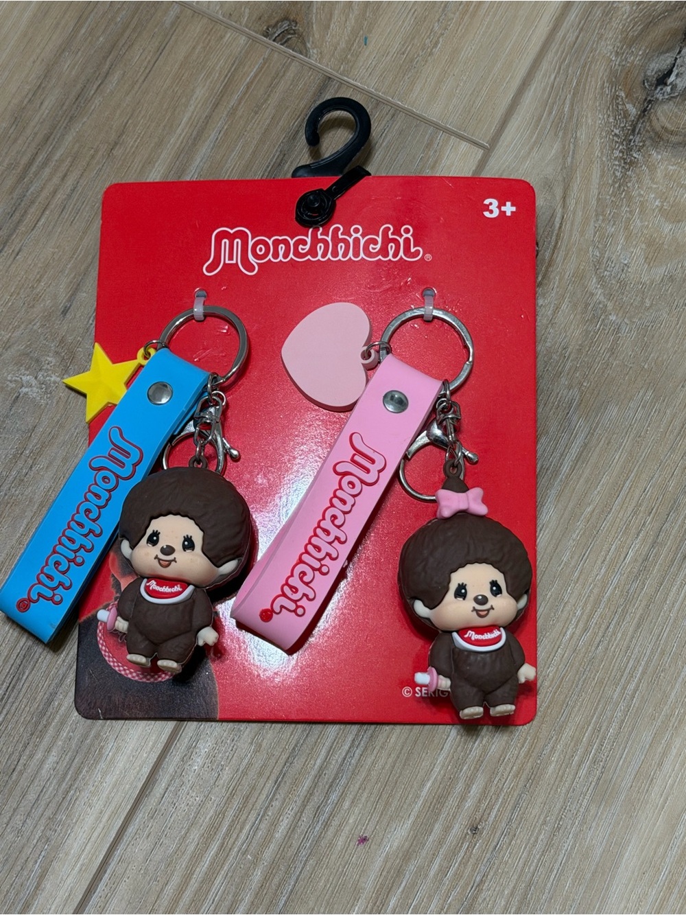 Monchhichi Keychain Set - Blue & Pink